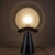 Space Age Satin Glass Table Lamp with Black Conical Base, 1970 For Sale - Image 4 of 12
