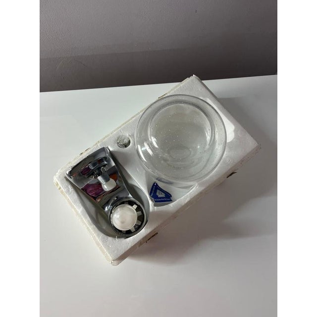 Wall Lamp with Glass Insert and Chrome Finish from Novus For Sale - Image 5 of 11