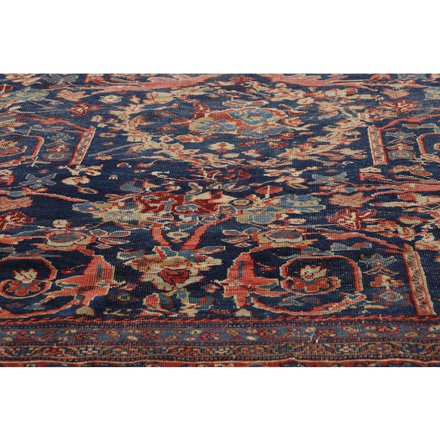 Late 19th Century Late 19th Century Antique Persian Sultanabad Rug - 08'10 X 11'04 For Sale - Image 5 of 9