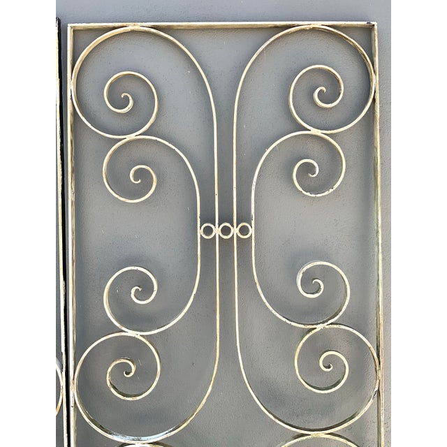 Vintage Wrought Iron Scrollwork Panels For Sale - Image 11 of 12