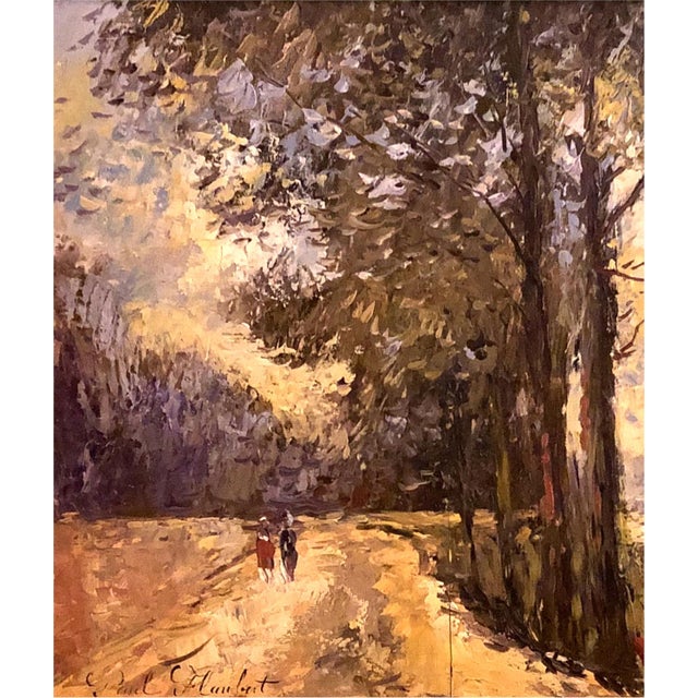 Paul Flaubert, Landscape with Trees, Oil on Panel, 1950s For Sale - Image 4 of 8