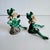 Vintage Pixie Elf Occupied Japan Green Figurines Fairy Jester A Pair Such a darling pair of elves, use them for Christmas...
