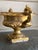 Vintage Large French Baroque Cast Metal Polychrome Water Gilt Vase Jardiniére For Sale - Image 4 of 13