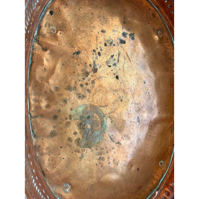 Copper Early 20th Century French Copper and Brass Jardiniere For Sale - Image 8 of 13
