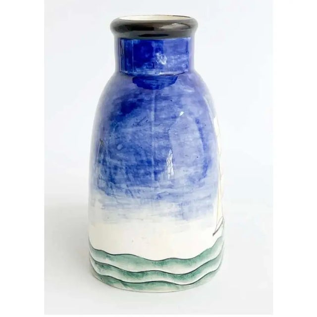 Gio Ponti for Richard Ginori Maritime Vase, Seascape With Boat, Italy, 1930 For Sale In New York - Image 6 of 8