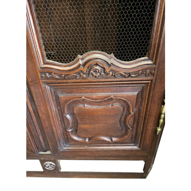 French Late 19th Century French Provincial Regence Style Armoire or Bibliothèque (Wire-Front Cabinet) For Sale - Image 3 of 6