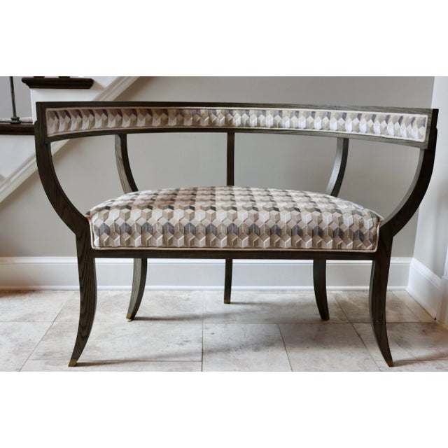 Mid-Century Modern Attributed to Mr Brown London Bacchanalia Loveseats For Sale - Image 3 of 7