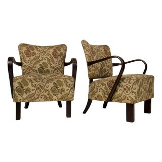 Art Deco H-237 Armchairs attributed to Jindřich Halabala, Czech Republic, 1930s, Set of 2 For Sale