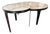 Howard Elliott Modern Nesting Coffee Tables – Marble-Effect Glass (Set of 2) For Sale