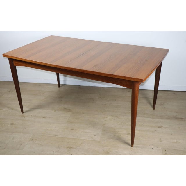 Mid-Century Modern Scandinavian Extendable Teak Dining Table, 1960s For Sale - Image 3 of 18