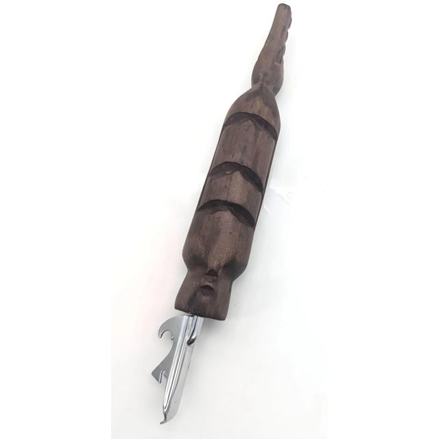 Mid 20th Century African Carved Crocodile Bottle Opener For Sale In Miami - Image 6 of 8