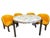 Vintage 1960’s-70’s Retro Dinette Set With Yellow Barrel Back Chairs For Sale - Image 4 of 12