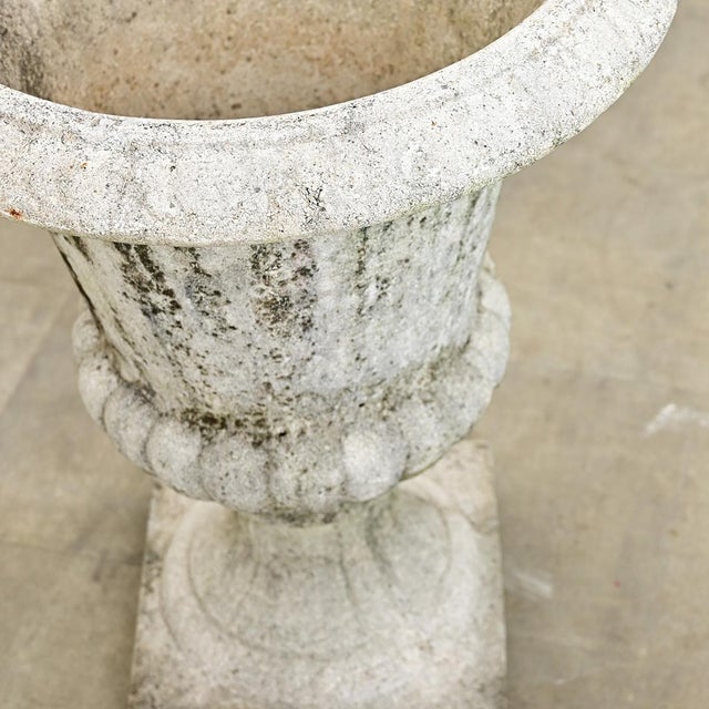 Early 20th Century French 20th Century Single Reconstructed Stone Urn For Sale - Image 5 of 9