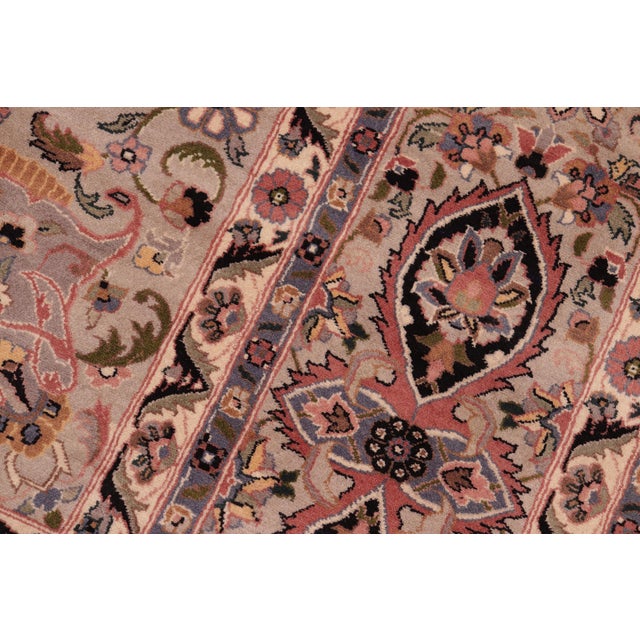 1990s Elegant 1990's Pak-Persian Taupe/Black Wool Rug - 8'1'' X 10'1'' For Sale - Image 5 of 9
