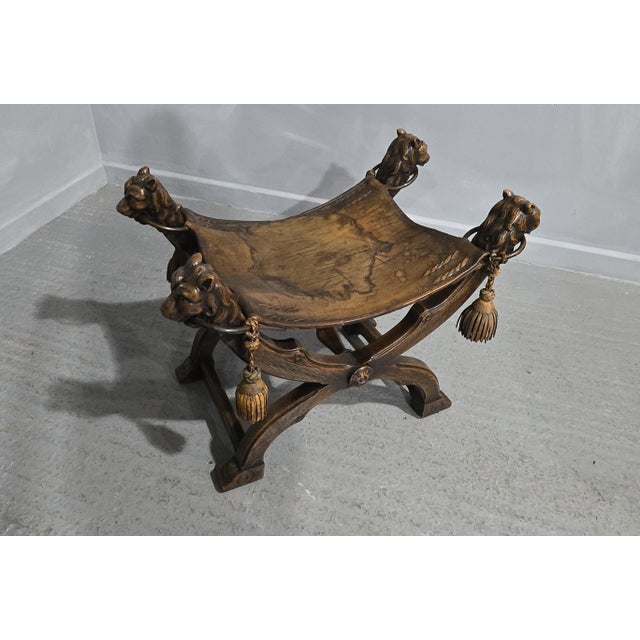 Walnut X Framed Stool, 1880s For Sale - Image 15 of 16