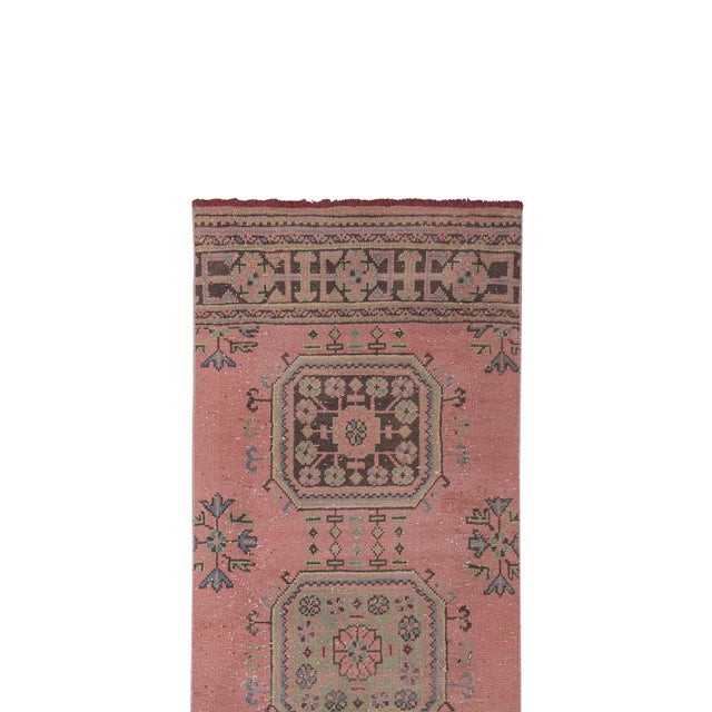 Vintage Muted Turkish Stair Runner Rug 2'6'' X 21'8'' For Sale - Image 4 of 11