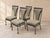 Vintage Sage-Green-Dining-Chairs Set of 4 | Wrought Iron Scroll Back Upholstered For Sale - Image 4 of 6