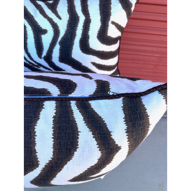 2010s Pair of Zebra Print Pillows For Sale - Image 5 of 7