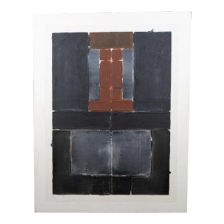 1970s Abstract Modern Painting on Canvas by Lou Fink For Sale