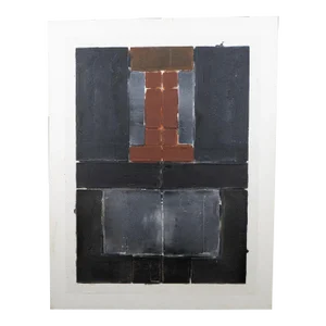 1970s Abstract Modern Painting on Canvas by Lou Fink