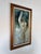 Striking vintage oil painting on canvas depicting a female nude in an expressive, loosely rendered composition. Signed by...