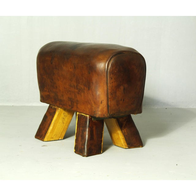 Wood Leather Gymnastics Pommel Horse, 1950s For Sale - Image 7 of 14