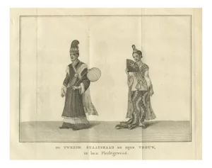 Burmese Minister and Wife in Ceremonial Dress, 1800, Paper