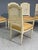 Alabaster Louis XVI Style, Six Dining Chairs, Painted Wood, Cane, Leather, 20th C. For Sale - Image 8 of 13