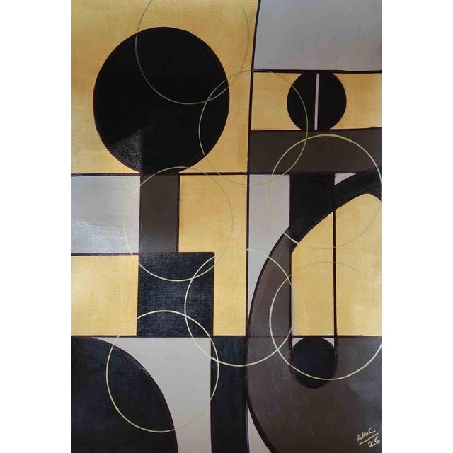 Anna Maria Caboni, Geometry 4, 2010s, Acrylic Painting For Sale - Image 4 of 4