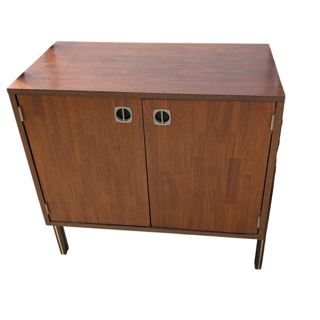 Ello 1970's Ello Mid Century Modern Walnut Cabinets - A Pair For Sale - Image 4 of 12