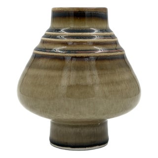 Bamboo Stoneware Vase by Olle Alberius for Rörstrand, Sweden, 1960s For Sale