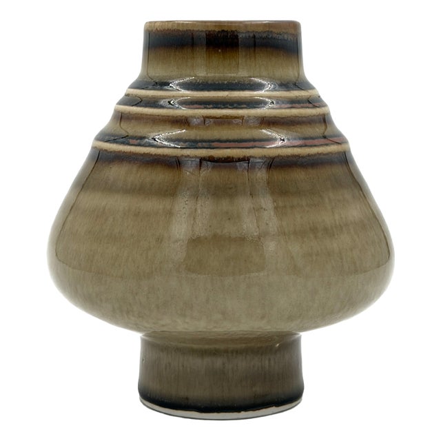 Bamboo Stoneware Vase by Olle Alberius for Rörstrand, Sweden, 1960s For Sale