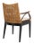 2020s Woven Back Armchair in Brown & White For Sale - Image 5 of 8