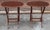 A Pair of vintage mahogany folding-form butler wine serving or coaching tables, designed as portable occasional furniture....