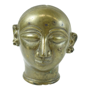 Antique Bronze African Scultpure Bust of a Woman