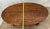 Antique Oval Coffee Table Tiger Oak Center Drawer Shelf Columns Empire Style For Sale - Image 9 of 11