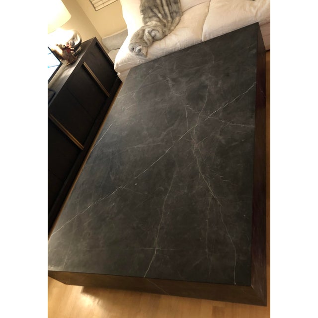 Restoration Hardware Marble Plinth Coffee Table Chairish