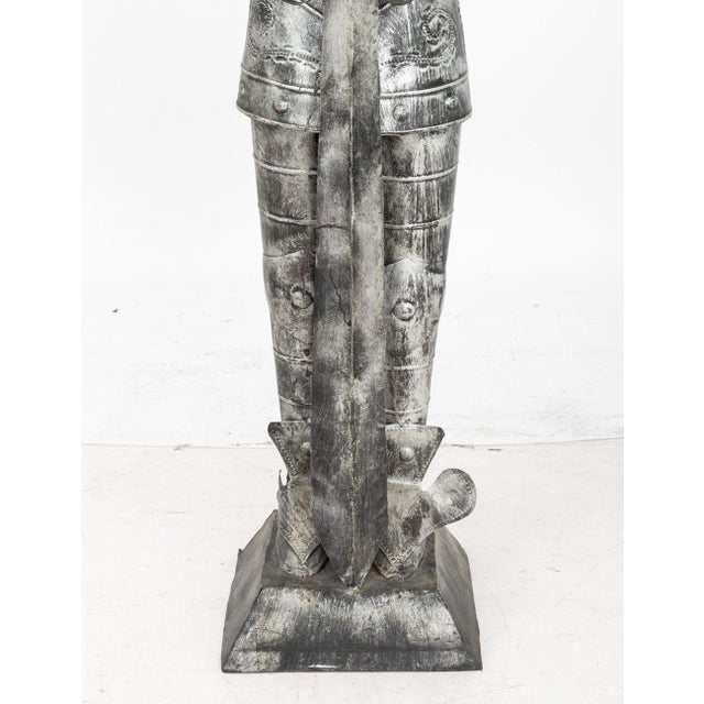 Late 20th Century Painted Tin Knight in Armor Sculpture For Sale - Image 5 of 11
