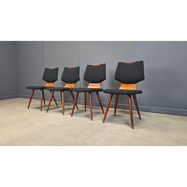 Wood Mid-Century Scandinavian Dining Chairs, 1960s, Set of 4 For Sale - Image 7 of 14