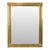 A beautiful, large gold-tone Deknudt mirror featuring a beveled edge and a design fully in the Hollywood Regency style;...