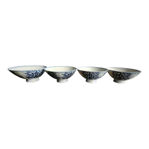 Japanese Fine Porcelain Rice Bowls - Set of Four
