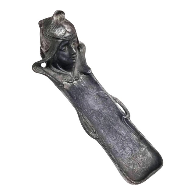 Early Century Art Nouveau Ink Well and Pen Holder For Sale