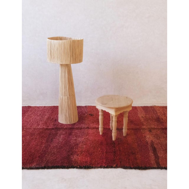 1980s Solid Red Moroccan Wool Rug - 8.6 X 5.1 Ft For Sale - Image 4 of 8