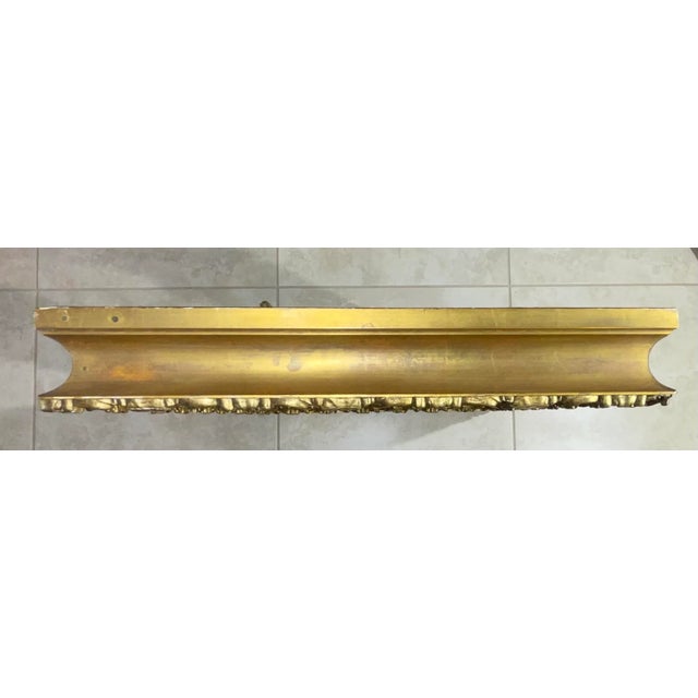 1920s 27”.25 X 19”.5 Antique Gold Leaf Wood Frame For Sale - Image 5 of 13