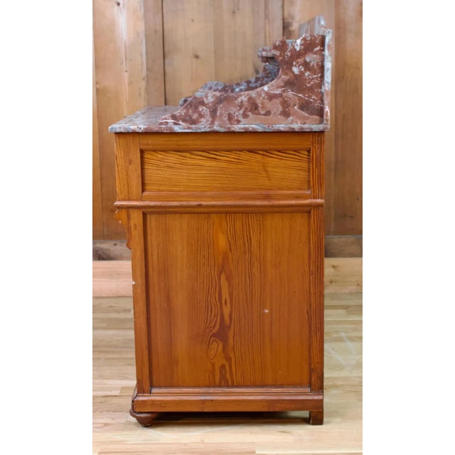 Tan 19th Century Wood & Marble Vanity For Sale - Image 8 of 9