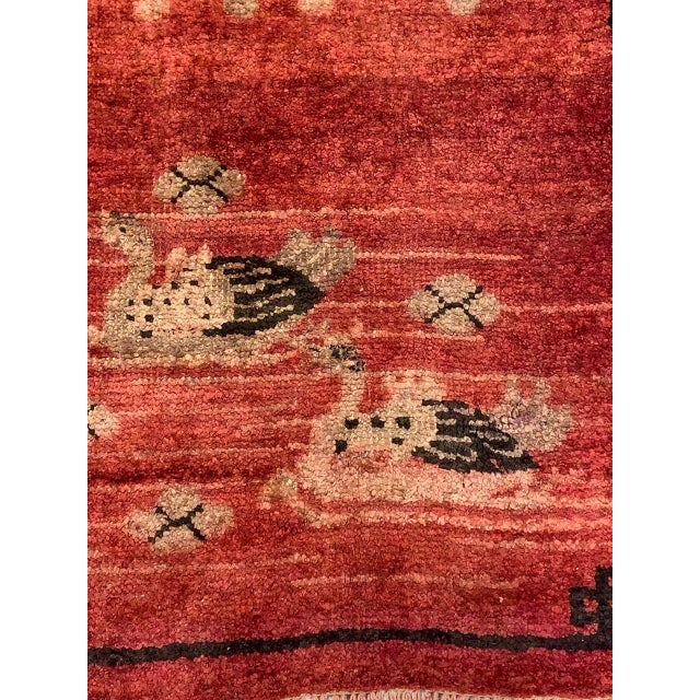 1940s Vintage Hand Knotted Khotan Rug For Sale - Image 10 of 11