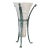 Vintage Seguso Vetri D' Arte Murano Scavo Vase and Verdigris Bronze Stand For Sale