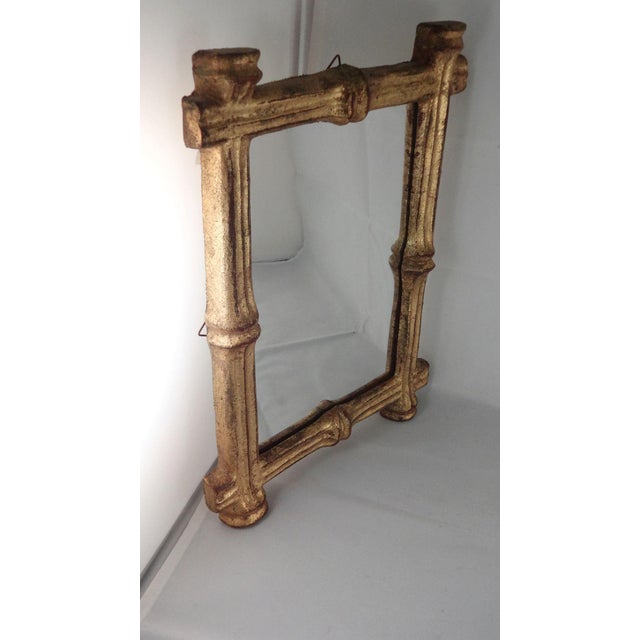 Florentine Gilded Faux Bamboo Accent Mirror For Sale In New York - Image 6 of 6
