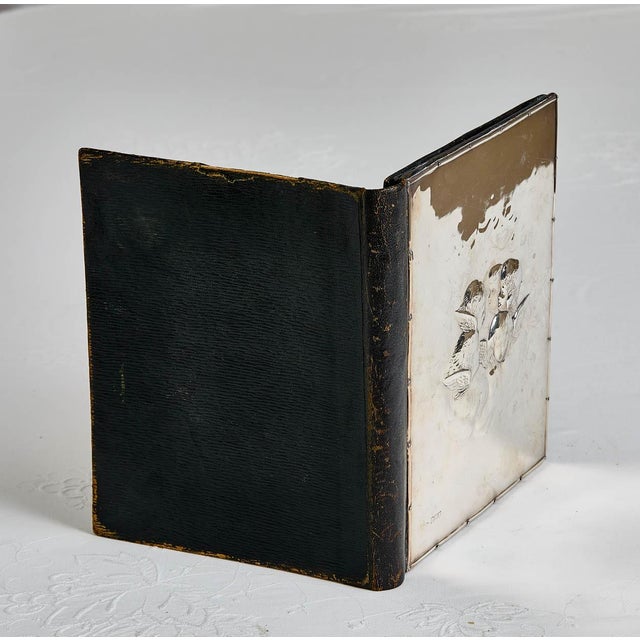 Rare 19th C. Mappin & Webb Sterling Silver Cherub Leather Folio For Sale In San Francisco - Image 6 of 9
