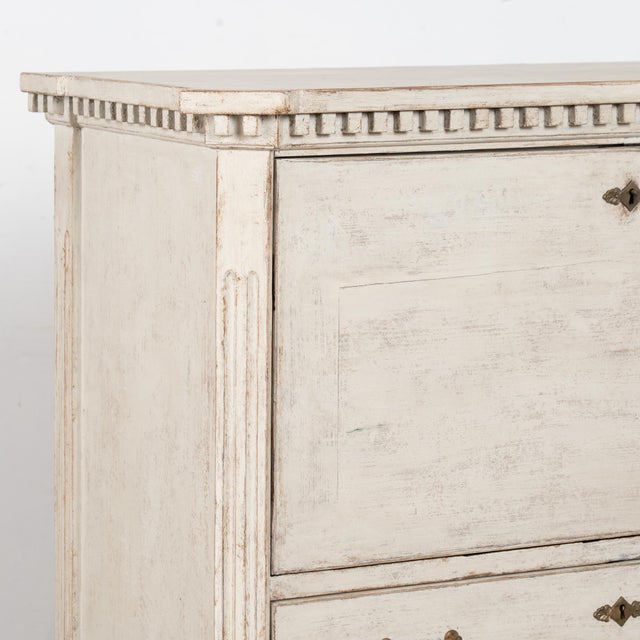 Early 19th Century 19th Century White Swedish Gustavian Secretary Bureau For Sale - Image 5 of 11